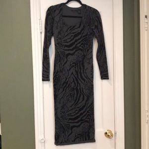 Animal print dress - long sleeves - G094